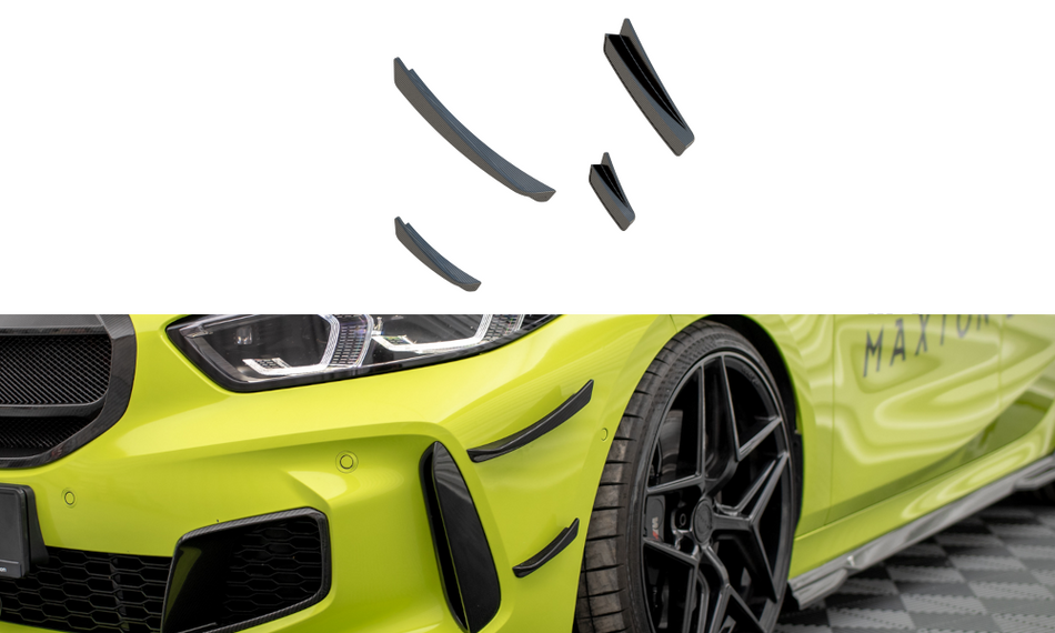 Stoßstangen Flaps Wings vorne Canards für BMW 1 F40 M-Pack / M135i