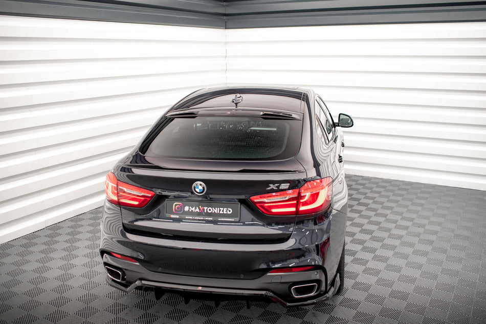 Heckscheiben Spoiler für BMW X6 M-Paket F16 schwarz Hochglanz