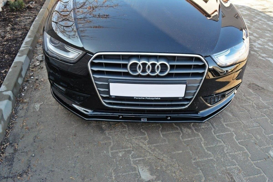 Spoiler anteriore V.1 Audi A4 B8 FL nero lucido