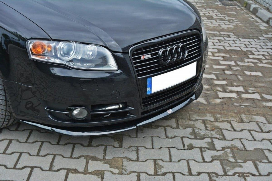 Spoiler anteriore V.1 Audi A4 B8 FL nero lucido