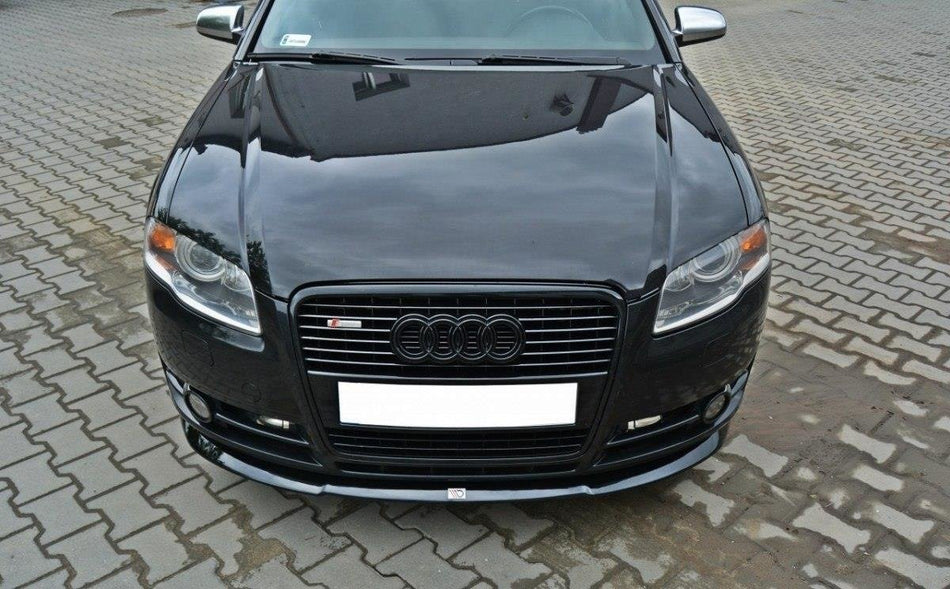 Spoiler anteriore V.1 Audi A4 B8 FL nero lucido