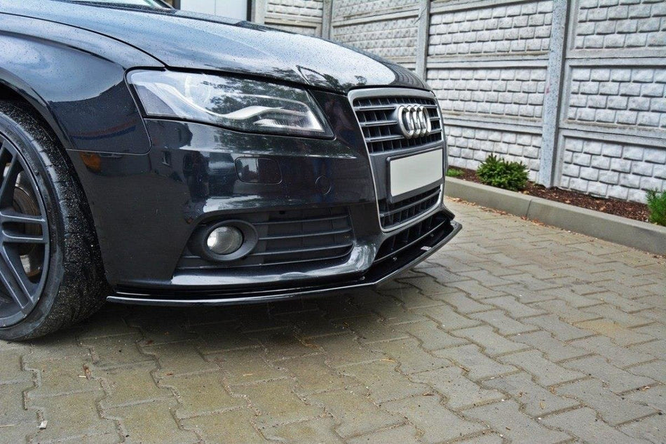 Spoiler anteriore V.2 Audi A4 B8 nero lucido