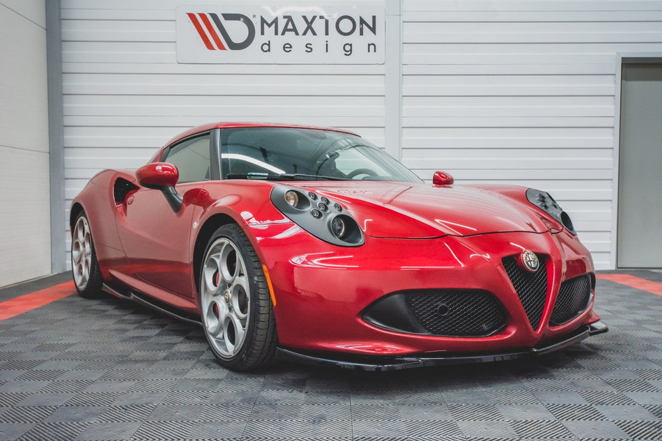 Spoiler anteriore labbro Alfa Romeo 4C nero lucido