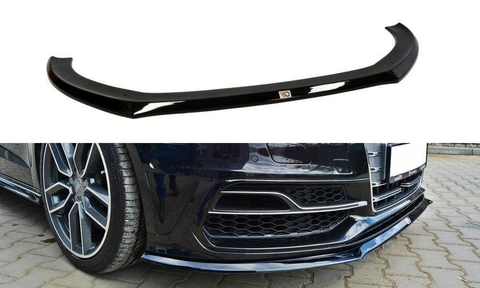 Spoiler anteriore per Audi S3 / A3 S-Line 8v Hatchback / Sportback nero lucido