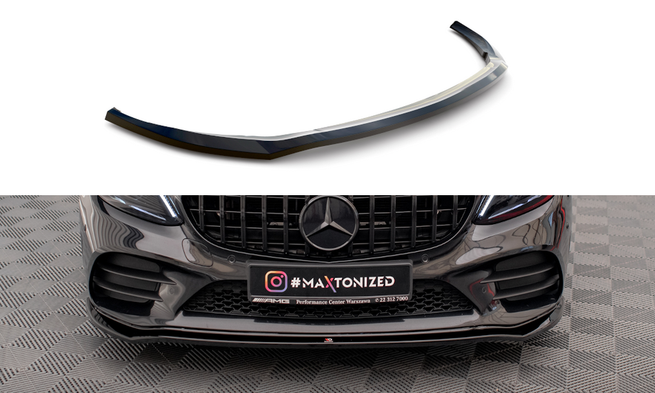 Becquet avant V.1 Mercedes-Benz C AMG Line / C43 AMG Berline / Coupé W205 / C205 Facelift