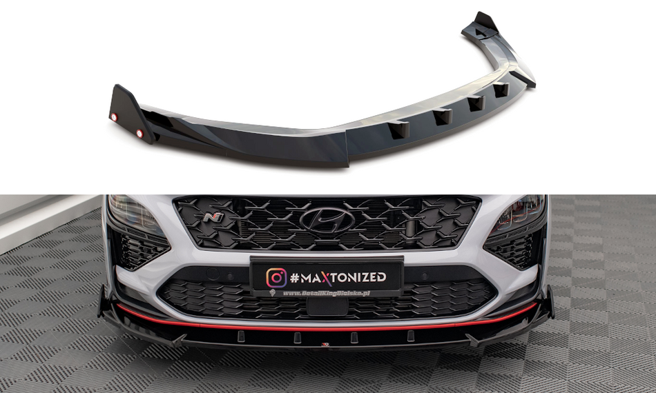 Spoiler anteriore V.2 + alette Hyundai Kona N Mk1