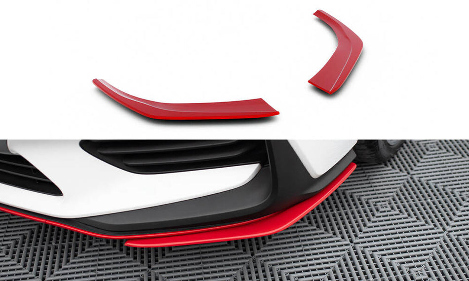 Becquet de spoiler avant pour Hyundai I30 N Mk3 Hatchback / Fastback rouge brillant