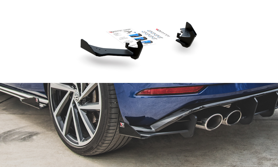 Racing Haltbarkeit Heckdiffusor Seite + Flaps VW Golf 7 R Facelift