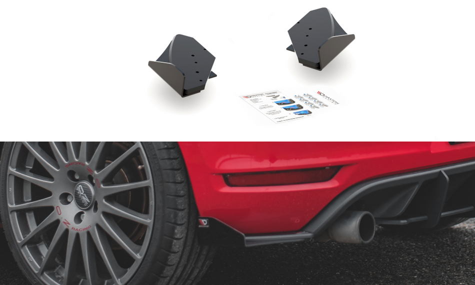 Racing Haltbarkeit Heckdiffusor Seite + Stossstangen Flaps Wings vorne Canards Volkswagen Golf GTI Mk6