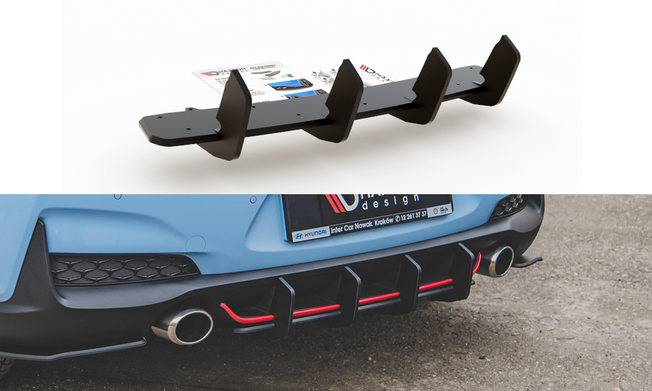 Racing Haltbarkeit Heckdiffusor V.2 Hyundai I30 N Mk3 Hatchback