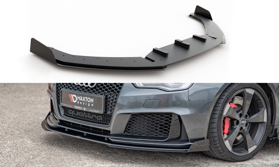 Racing Haltbarkeit Frontspoiler Lippe + Stossstangen Flaps Wings vorne Canards Audi RS3 8V Sportback