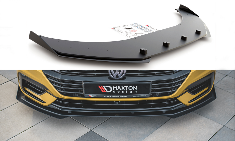 Racing Frontspoiler Lippe + Stossstangen Flaps Wings vorne Canards Volkswagen Arteon R-Line