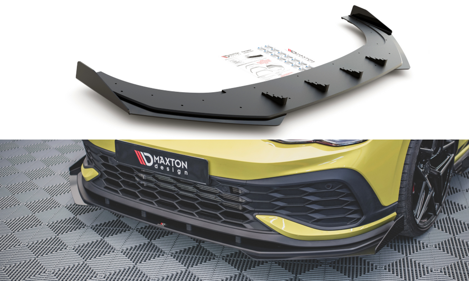 Spoiler anteriore Racing Durability + paraurti Flaps Wings Canard anteriori Volkswagen Golf 8 GTI Clubsport