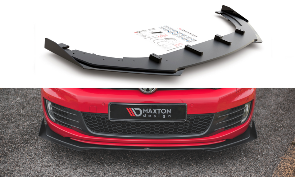 Becquet avant Racing Durability V.3 + Pare-chocs Volets Ailes Canards avant Volkswagen Golf GTI Mk6