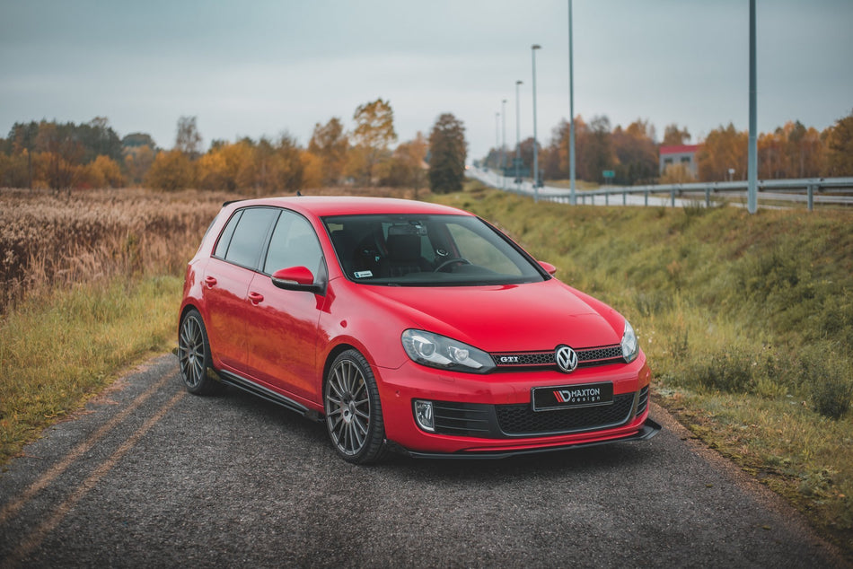 Becquet avant Racing Durability V.3 + Pare-chocs Volets Ailes Canards avant Volkswagen Golf GTI Mk6
