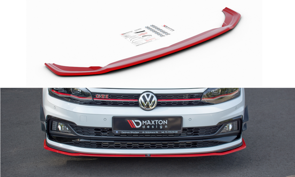 Spoiler anteriore V.2 VW POLO MK6 GTI