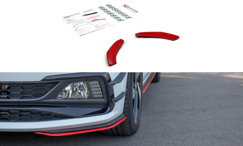 Spoiler anteriore V.5 VW POLO MK6 GTI
