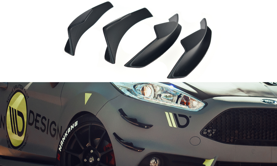 Stoßstangen Flaps Wings vorne Canards Ford Fiesta 7 ST Facelift