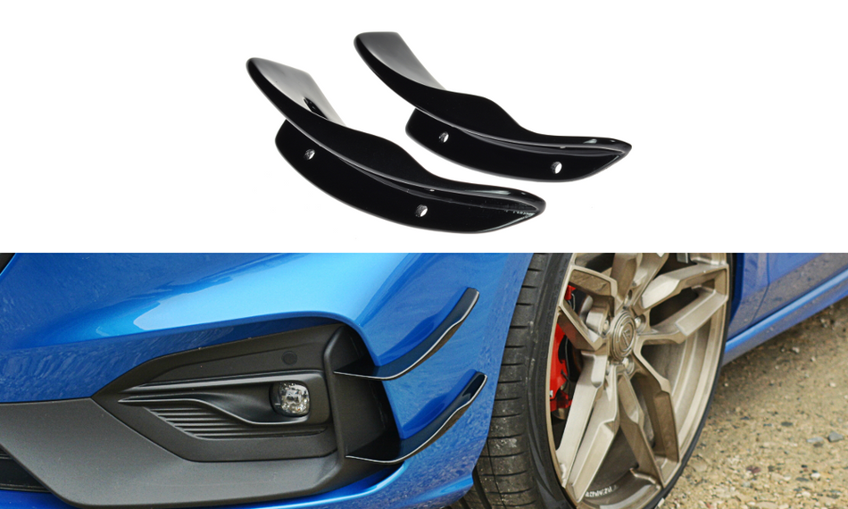 Stoßstangen Flaps Wings vorne Canards für Ford Focus ST / ST-Line Mk4