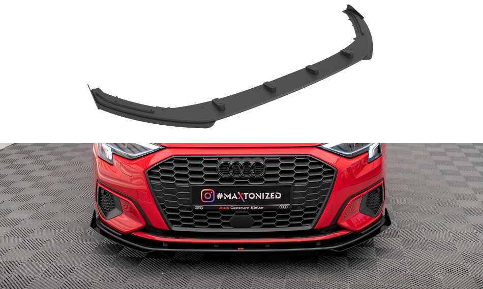 Street Pro Frontspoiler Lippe + Stossstangen Flaps Wings vorne Canards + Flaps Audi A3 8Y