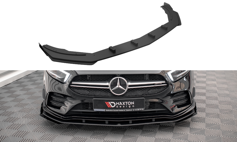 Street Pro Frontspoiler Lippe + Flaps + Flaps Mercedes A35 AMG / AMG-Line Aero Pack W177