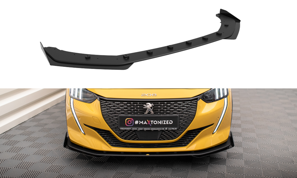 Street Pro Frontspoiler Lippe + Front Flaps + Front Flaps Peugeot 208 GT Mk2