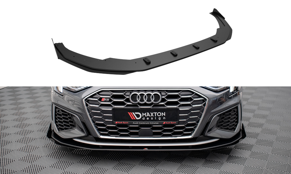 Frontspoiler Lippe Stossstangen Flaps Wings vorne Canards + Flaps V.1 + Flaps Audi S3 / A3 S-Line 8Y