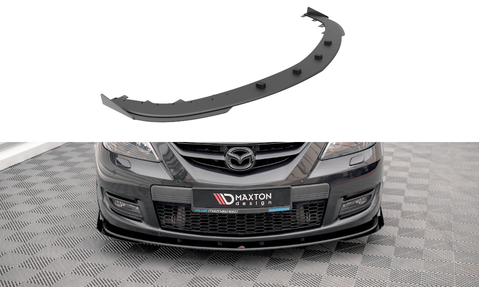 Street Pro Frontspoiler Lippe + Flaps V.1 + Flaps Mazda 3 MPS Mk1