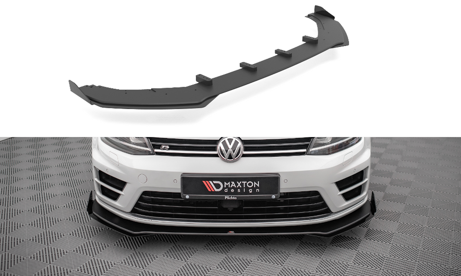 Frontspoiler Lippe + Stossstangen Flaps Wings vorne Canards V.1 + Flaps Volkswagen Golf R Mk7