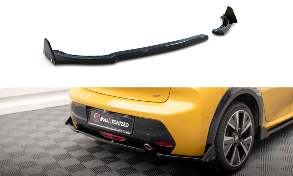 Heckdiffusor Seite V.1 + Flaps Peugeot 208 GT Mk2