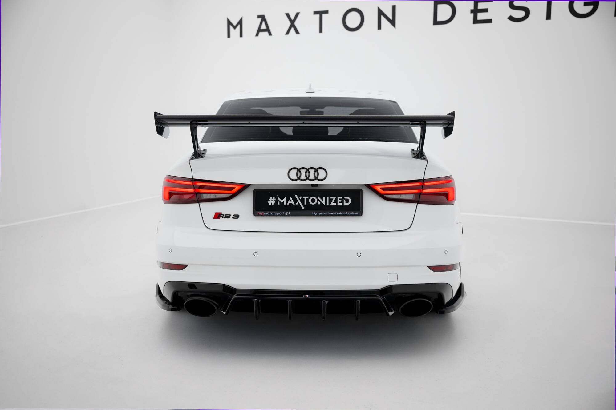 Carbon Heckspoiler With External Brackets Uprights Audi A3 / A3 S-Line / S3 / RS3 Sedan 8V / 8V Facelift
