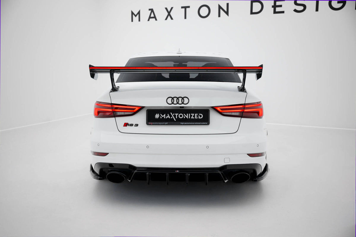 Carbon Heckspoiler With External Brackets Uprights + LED Audi A3 / A3 S-Line / S3 / RS3 Sedan 8V / 8V Facelift