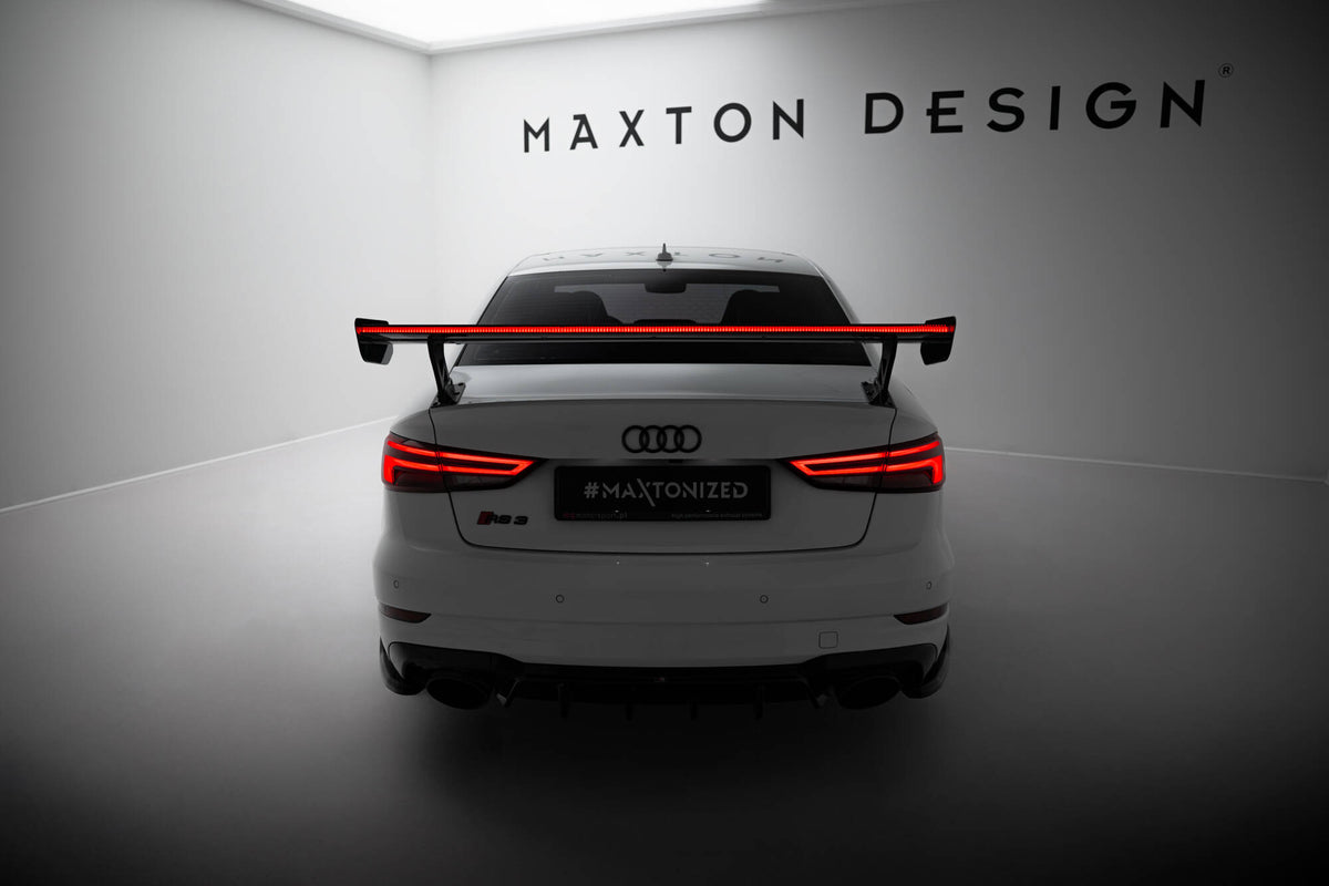 Carbon Heckspoiler With External Brackets Uprights + LED Audi A3 / A3 S-Line / S3 / RS3 Sedan 8V / 8V Facelift