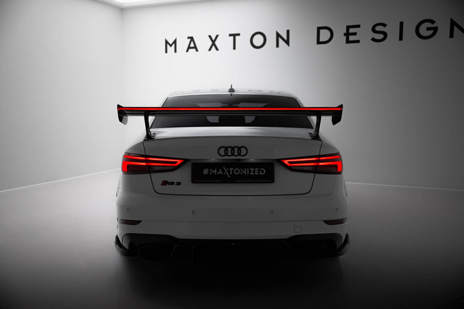 Carbon Heckspoiler With External Brackets Uprights + LED Audi A3 / A3 S-Line / S3 / RS3 Sedan 8V / 8V Facelift