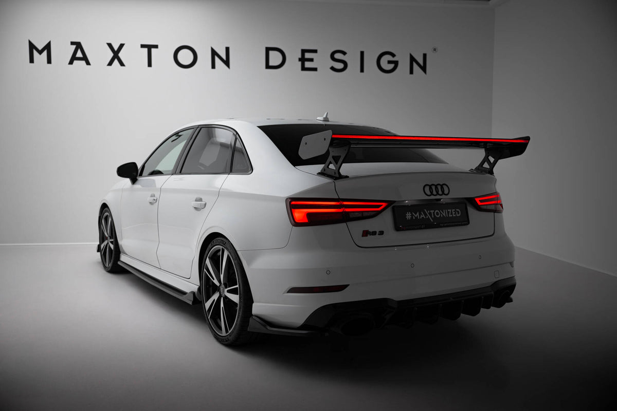 Carbon Heckspoiler With External Brackets Uprights + LED Audi A3 / A3 S-Line / S3 / RS3 Sedan 8V / 8V Facelift