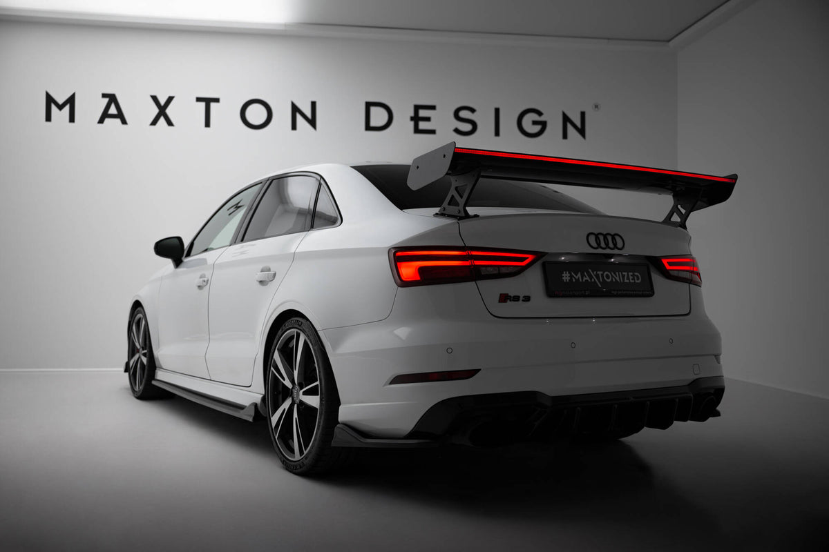 Carbon Heckspoiler With External Brackets Uprights + LED Audi A3 / A3 S-Line / S3 / RS3 Sedan 8V / 8V Facelift