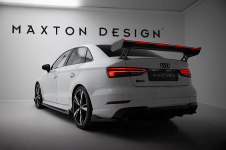 Carbon Heckspoiler With External Brackets Uprights + LED Audi A3 / A3 S-Line / S3 / RS3 Sedan 8V / 8V Facelift