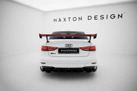 Carbon Heckspoiler With External Brackets Uprights + LED Audi A3 / A3 S-Line / S3 / RS3 Sedan 8V / 8V Facelift