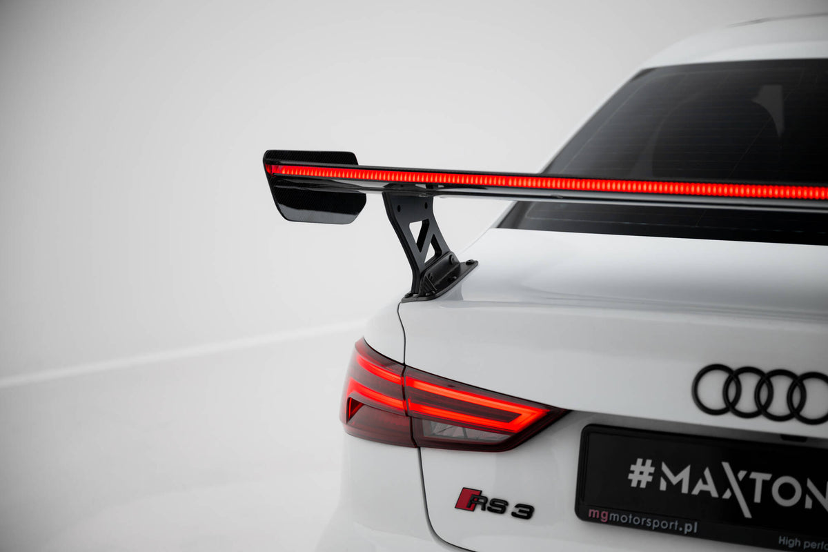 Carbon Heckspoiler With External Brackets Uprights + LED Audi A3 / A3 S-Line / S3 / RS3 Sedan 8V / 8V Facelift