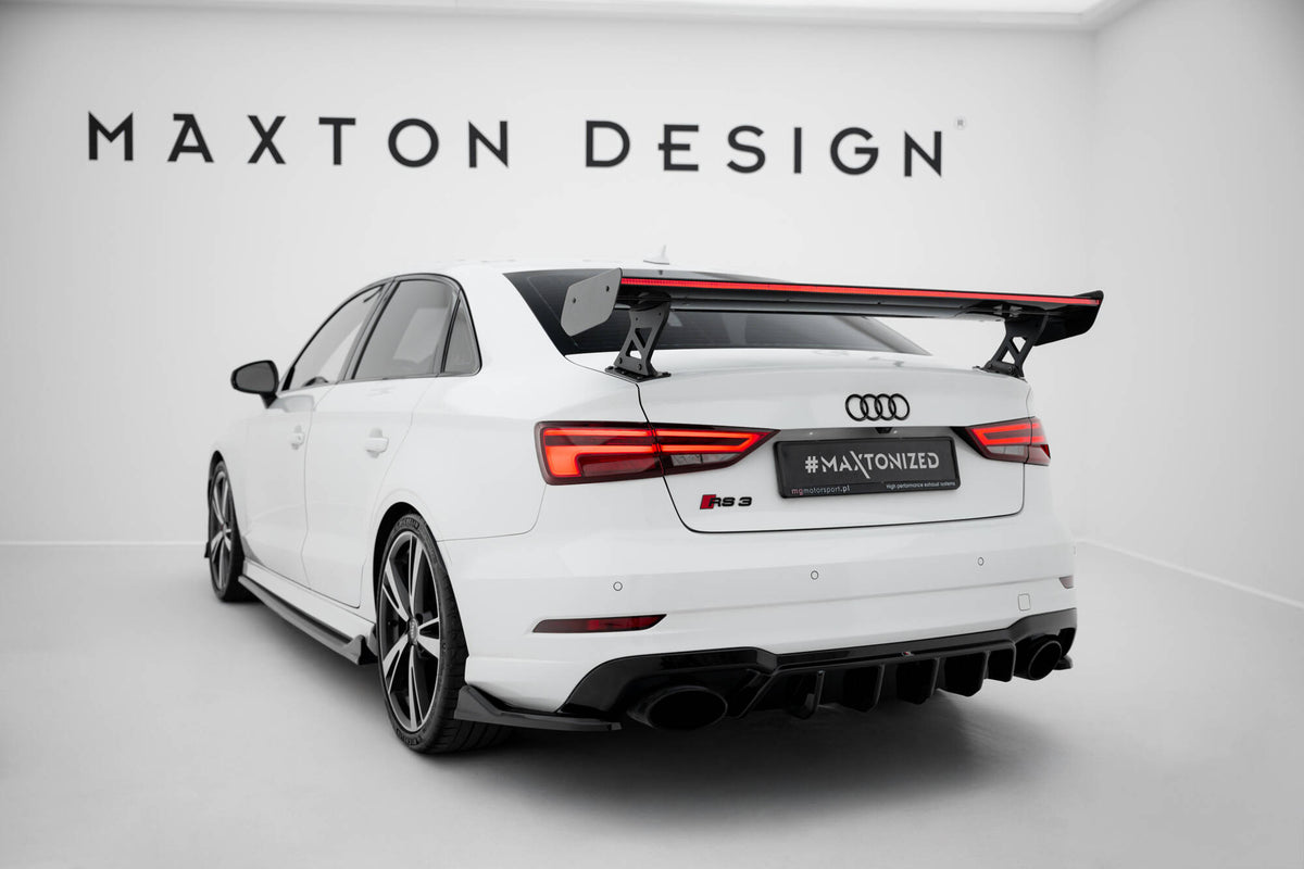 Carbon Heckspoiler With External Brackets Uprights + LED Audi A3 / A3 S-Line / S3 / RS3 Sedan 8V / 8V Facelift