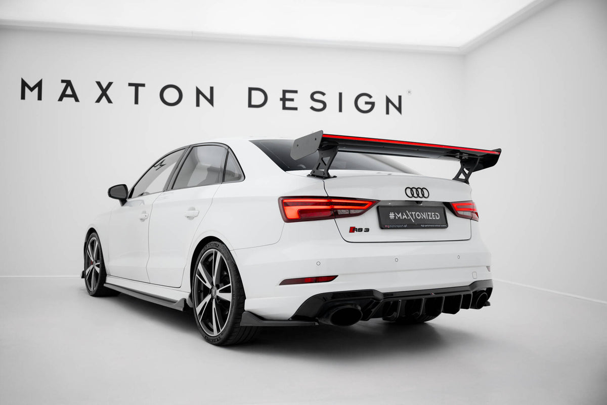 Carbon Heckspoiler With External Brackets Uprights + LED Audi A3 / A3 S-Line / S3 / RS3 Sedan 8V / 8V Facelift