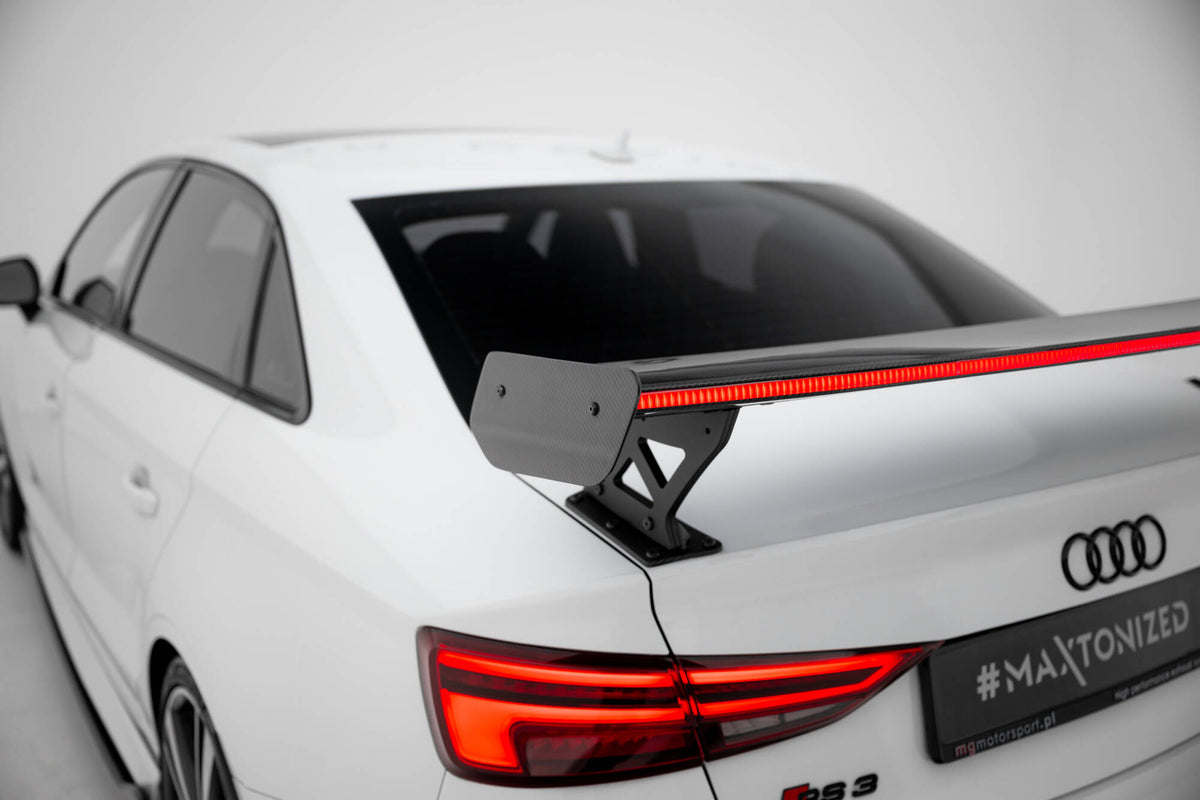 Carbon Heckspoiler With External Brackets Uprights + LED Audi A3 / A3 S-Line / S3 / RS3 Sedan 8V / 8V Facelift