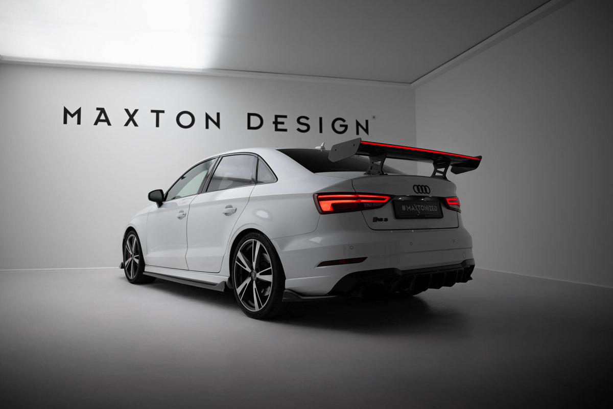 Carbon Heckspoiler With Internal Brackets Uprights + LED Audi A3 / A3 S-Line / S3 / RS3 Sedan 8V / 8V Facelift