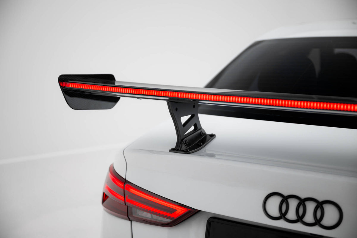 Carbon Heckspoiler With Internal Brackets Uprights + LED Audi A3 / A3 S-Line / S3 / RS3 Sedan 8V / 8V Facelift