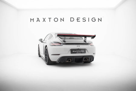 Carbon Heckspoiler With Internal Brackets Uprights V.1 + LED Porsche 718 Cayman 982C
