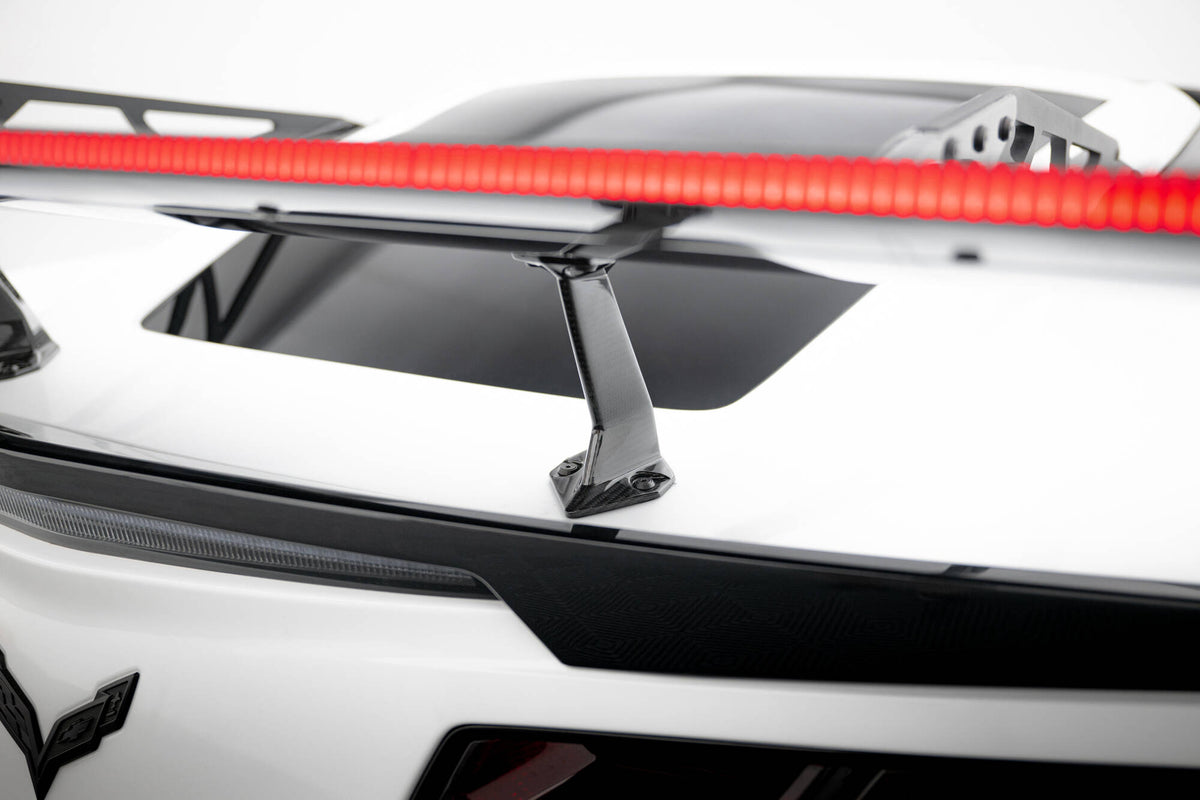 Carbon Heckspoiler With Upper Swan Mounting + LED Chevrolet Corvette Stingray / Grand Sport C7