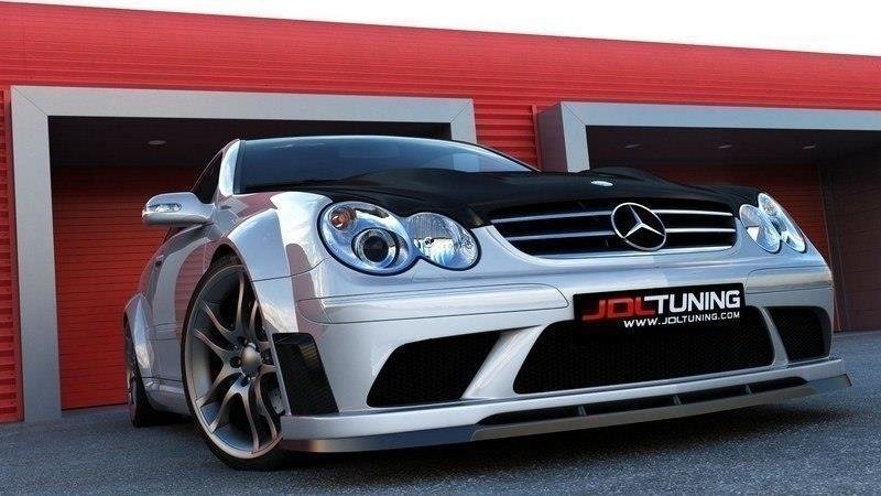 Frontspoiler Lippe Mercedes CLK W209 (FÜR Me-clk-209-black-f1 STOssSTANGE)