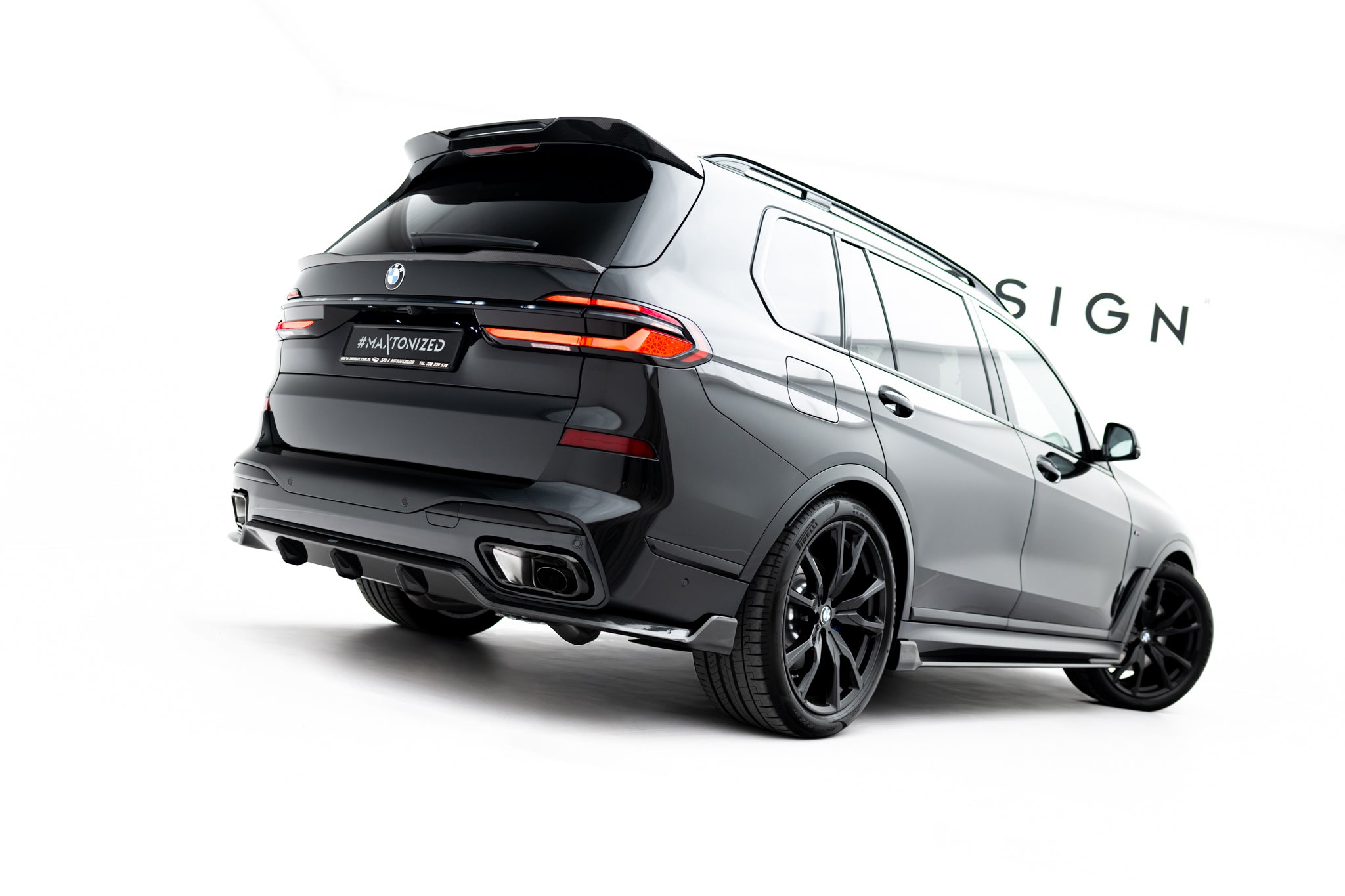 Carbon Fiber Heckansatz BMW X7 M-PACK G07 Facelift (version without towbar)