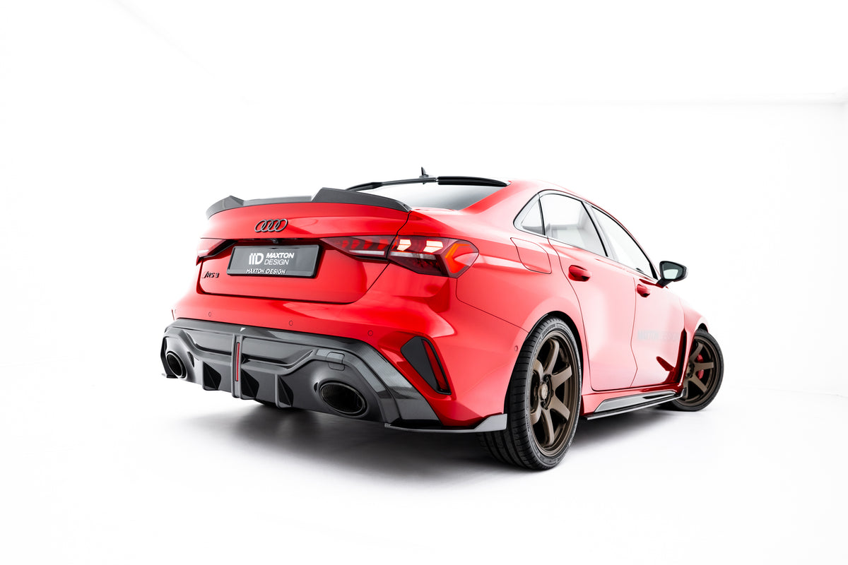 Carbon Fiber Heck Diffusor Seite Audi RS3 Sedan 8Y Facelift