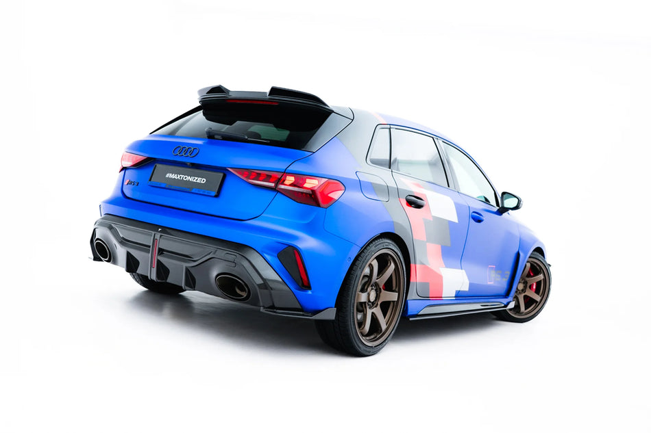 Carbon Fiber Heck Diffusor Seite Audi RS3 Sportback 8Y Facelift